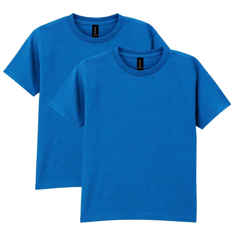 Gildan Youth DryBlend T-Shirt, Style G8000B, 2-Pack, Royal, Medium - Image 1